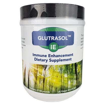 Immune Enhancement Dietary Supplement. Glutrasol™ offers humans therapeutic levels of transfer factors, glucans, prebiotics and probiotics, vitamins, and minerals, and has a rich vanilla flavor.