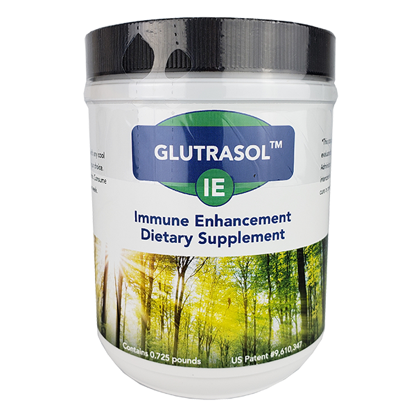 Immune Enhancement Dietary Supplement. Glutrasol™ offers humans therapeutic levels of transfer factors, glucans, prebiotics and probiotics, vitamins, and minerals, and has a rich vanilla flavor.