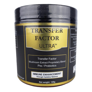 Transfer Factor Ultra. Mushroom Extract. Proprietary Blend. Immune Enhancement through Cytokine Balance.